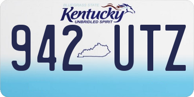 KY license plate 942UTZ