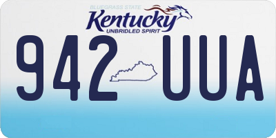 KY license plate 942UUA