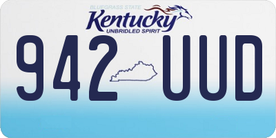 KY license plate 942UUD