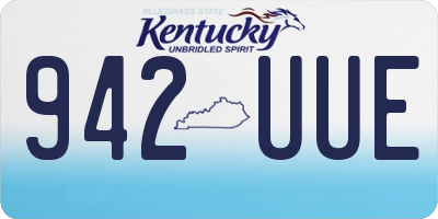 KY license plate 942UUE
