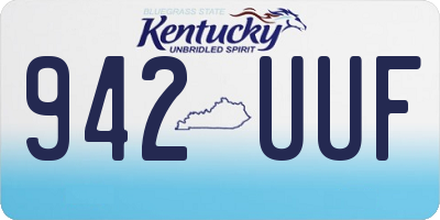 KY license plate 942UUF