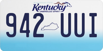 KY license plate 942UUI