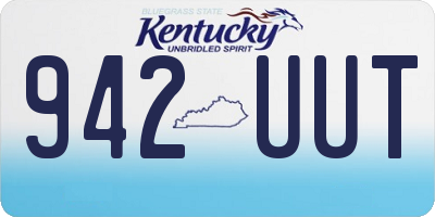 KY license plate 942UUT