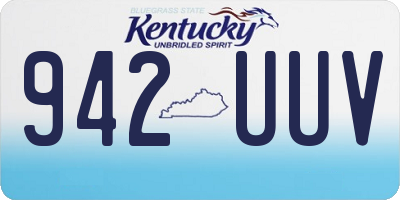 KY license plate 942UUV