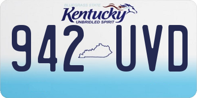 KY license plate 942UVD