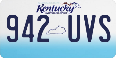 KY license plate 942UVS