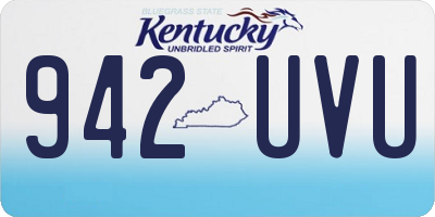 KY license plate 942UVU