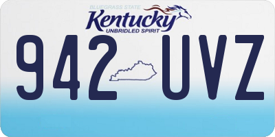KY license plate 942UVZ