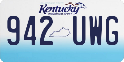 KY license plate 942UWG