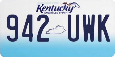 KY license plate 942UWK