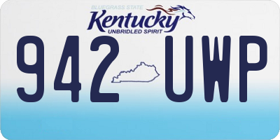 KY license plate 942UWP