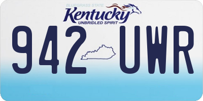 KY license plate 942UWR