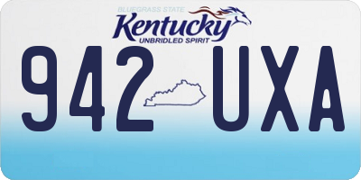 KY license plate 942UXA