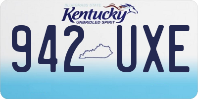 KY license plate 942UXE