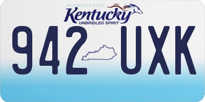 KY license plate 942UXK