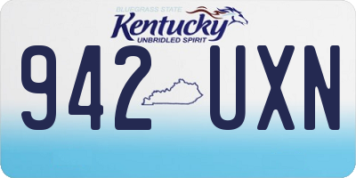KY license plate 942UXN