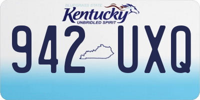 KY license plate 942UXQ
