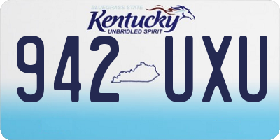 KY license plate 942UXU