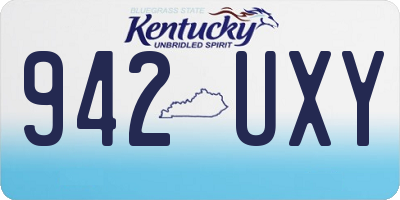KY license plate 942UXY