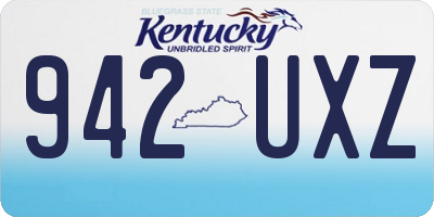 KY license plate 942UXZ