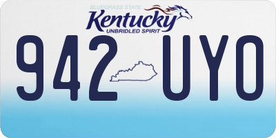 KY license plate 942UYO