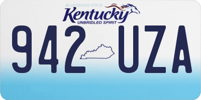 KY license plate 942UZA