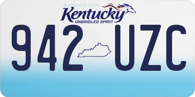 KY license plate 942UZC