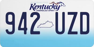 KY license plate 942UZD