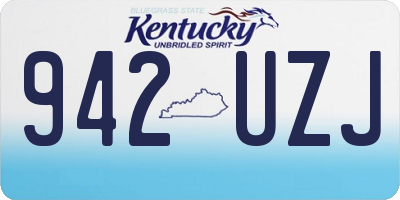 KY license plate 942UZJ