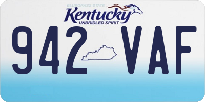 KY license plate 942VAF