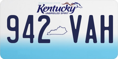 KY license plate 942VAH