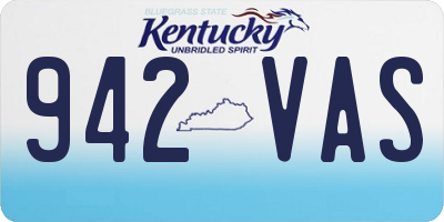 KY license plate 942VAS