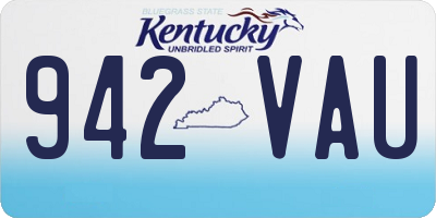 KY license plate 942VAU