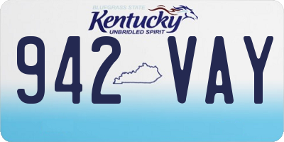 KY license plate 942VAY