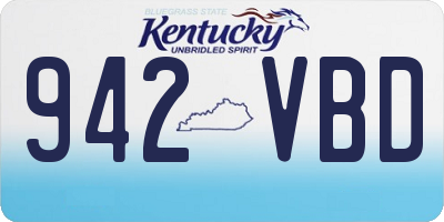 KY license plate 942VBD