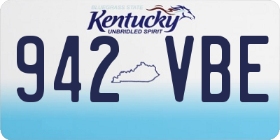 KY license plate 942VBE