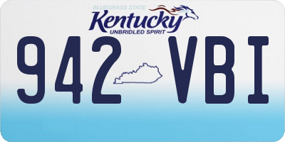 KY license plate 942VBI
