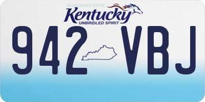KY license plate 942VBJ