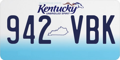 KY license plate 942VBK
