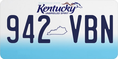 KY license plate 942VBN