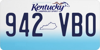 KY license plate 942VBO