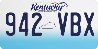KY license plate 942VBX