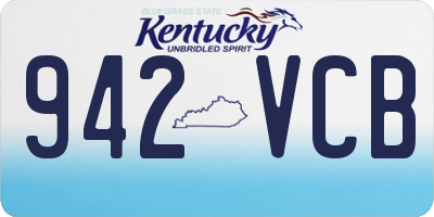 KY license plate 942VCB