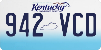 KY license plate 942VCD
