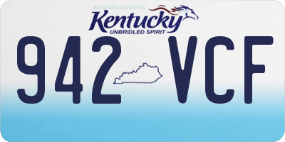 KY license plate 942VCF