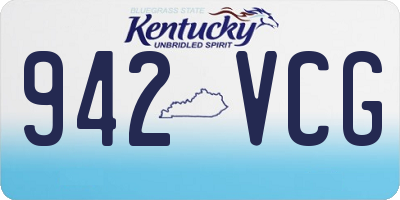 KY license plate 942VCG