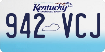 KY license plate 942VCJ