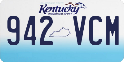 KY license plate 942VCM