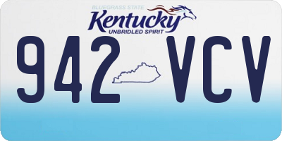 KY license plate 942VCV
