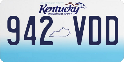 KY license plate 942VDD
